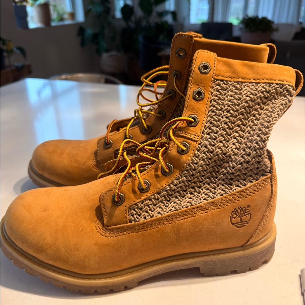 Timberland Women’s Open Weave Boot Wheat - Picture 3 of 6